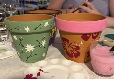 pottery painting at cambs wine merchants