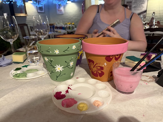 pottery painting at cambs wine merchants